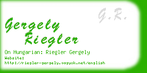 gergely riegler business card